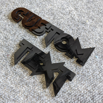 Custom Text Badge - Bold Font - Choose Your Colors