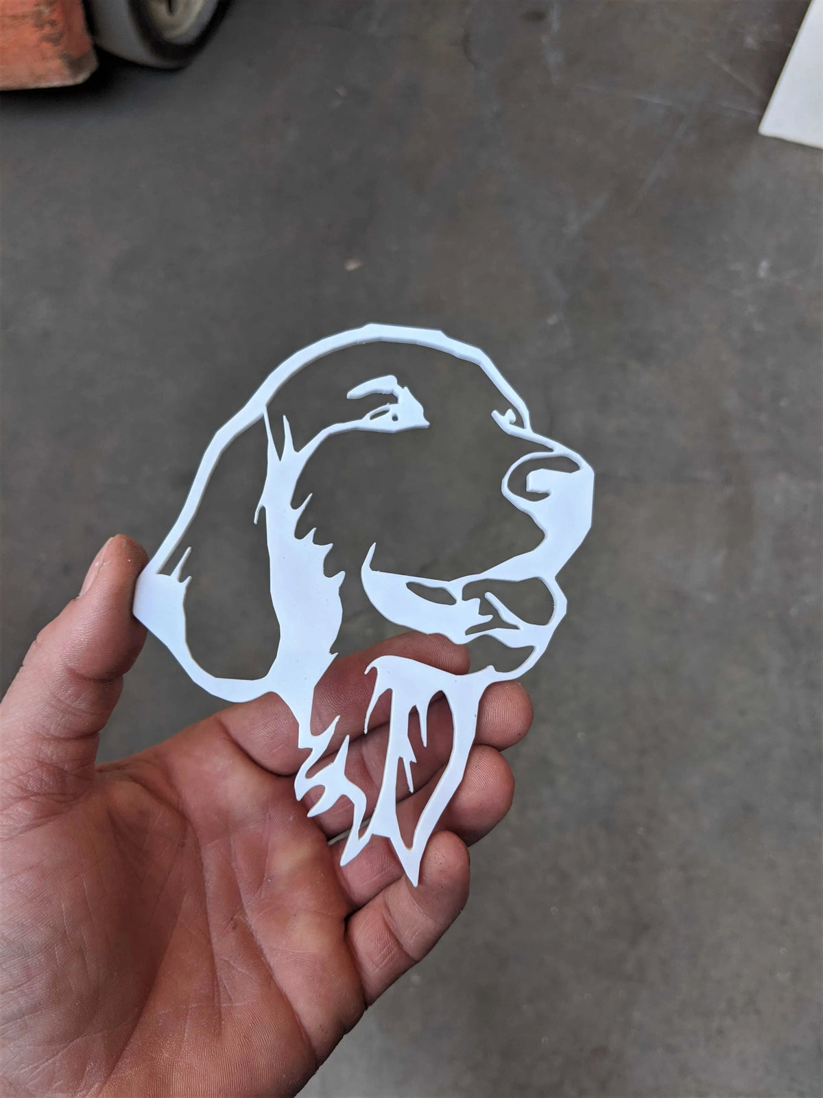 Golden Retriever Badge - White