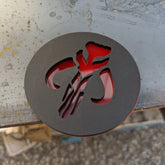 Mythosaur Badge - Jeep® Trail Rated® Replacement Badge - Matte Black on Red