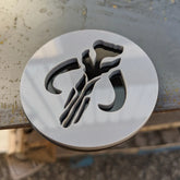 Badge Mythosaur - Badge de remplacement Jeep® Trail Rated® - Gris sur noir