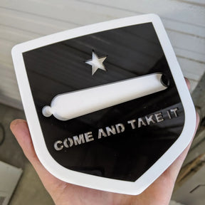 Come and Take It Badge - Fits 2009-2018 Dodge® Ram® Tailgate -1500, 2500, 3500 - Black and White