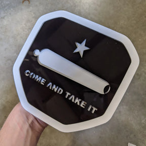 Come and Take It Badge - Fits 2019+ (5th Gen) Dodge® Ram® Tailgate -1500, 2500, 3500 - Black and White