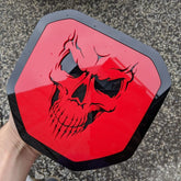 Skull Badge - Fits 2019+ (5th Gen) Dodge® Ram® Tailgate -1500, 2500, 3500 - Red and Black Outline