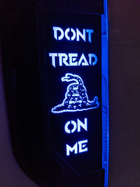 LED Don't Tread On Me Fender Badge Set - Fits 2017-2022 Ford® F250®, F350®, F450® - Black