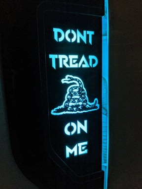 LED Don't Tread On Me Fender Badge Set - Fits 2017-2022 Ford® F250®, F350®, F450® - Black