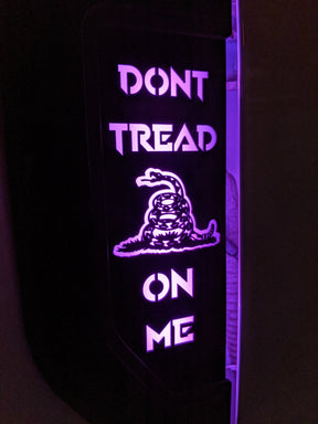 LED Don't Tread On Me Fender Badge Set - Fits 2017-2022 Ford® F250®, F350®, F450® - Black