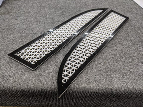 Triangle Mesh Badges - Fits 2011-2016 Super Duty® - Black/White/Black