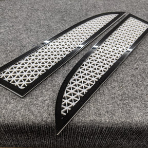 Triangle Mesh Badges - Fits 2011-2016 Super Duty® - Black/White/Black