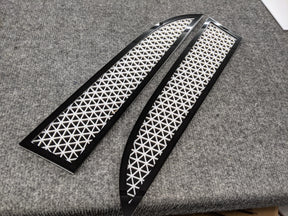 Triangle Mesh Badges - Fits 2011-2016 Super Duty® - Black/White/Black