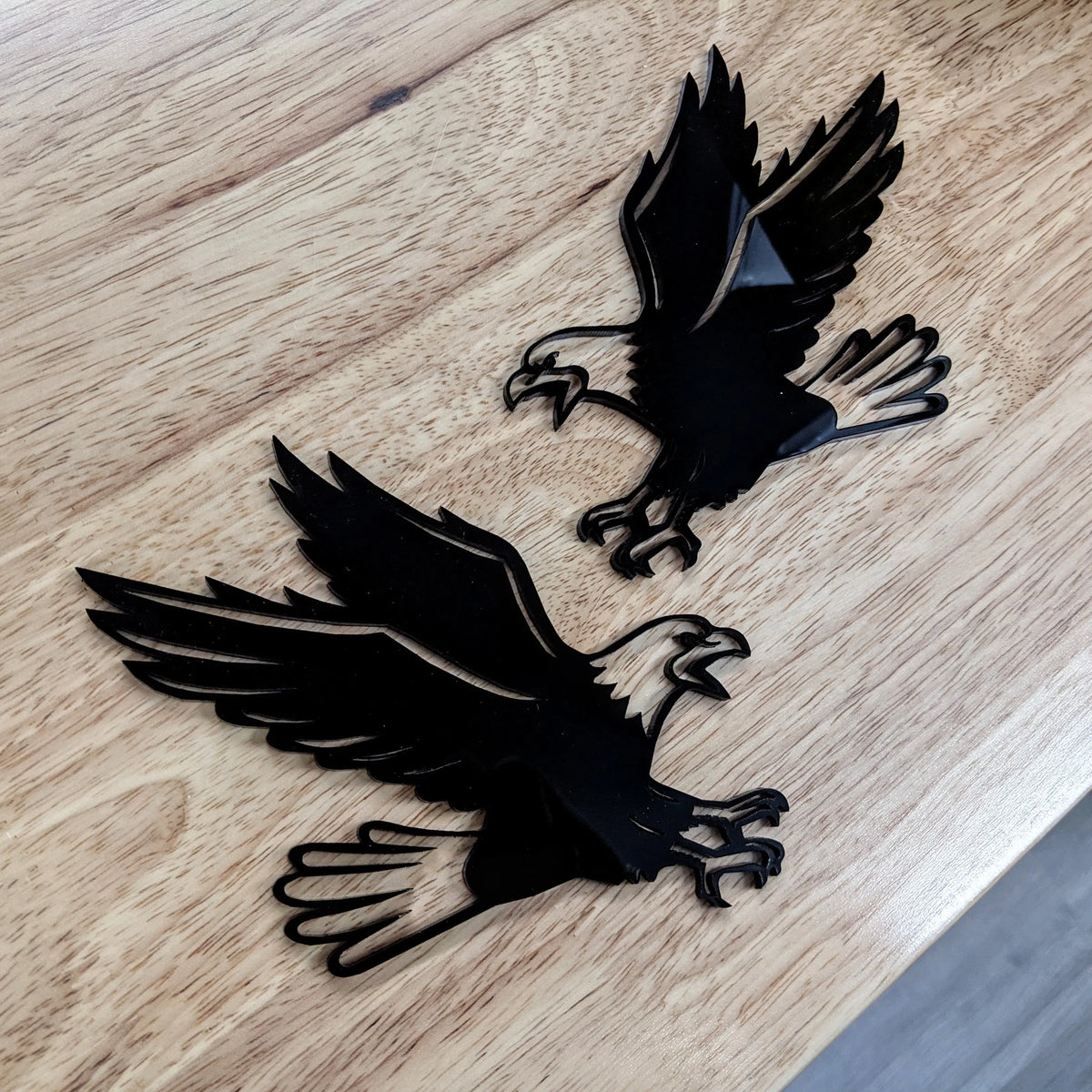 Badges d'icône d'aigle - Paire - Noir