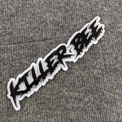 Custom Text Vehicle Badge - Drip Font - Dual Layer - Multiple Colors Choices Available