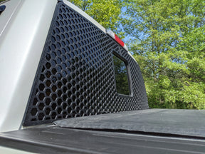 Honeycomb Truck Skin - Rear Window - Fits 2017 - 2022 Super Duty - Textured Black