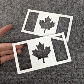 Canadian Flag Fender Badge Pair - Multiple Colors Available