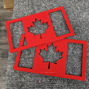 Canadian Flag Fender Badge Pair - Multiple Colors Available