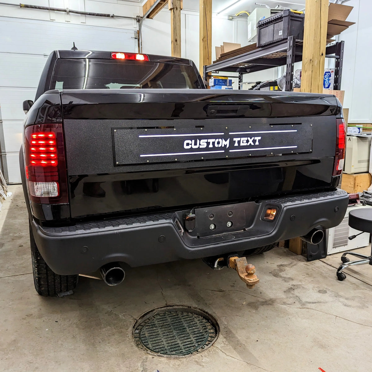 Custom Text LED Tailgate Applique - Fits 2009-2018 RAM® 1500 and 2019-2022 RAM Classic