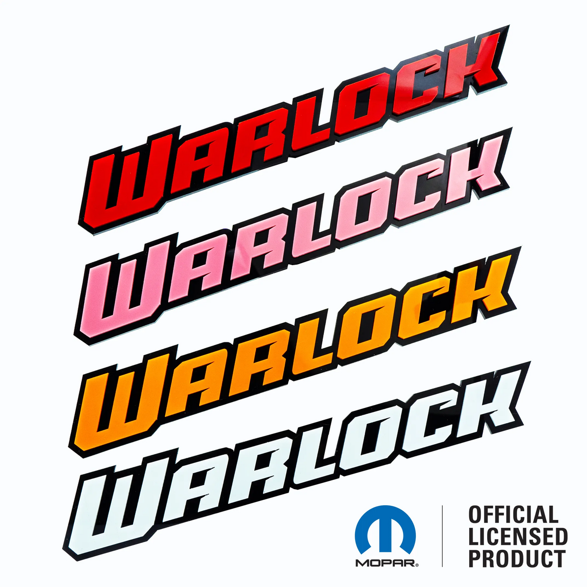 Badge de camion double couche Warlock® personnalisé - Plusieurs couleurs disponibles - Produit sous licence officielle