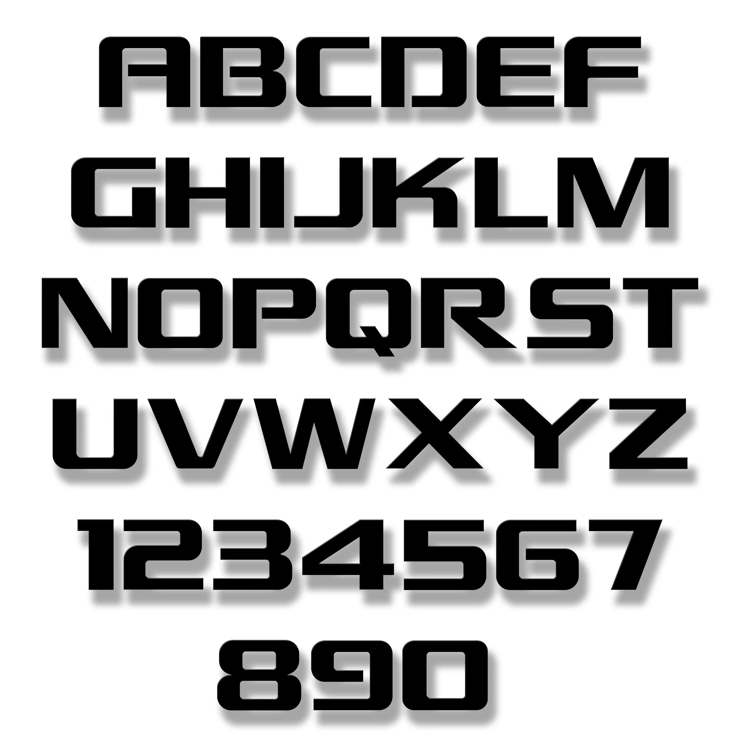 Individual Fonts Individual letters - Bowtie Font - Black