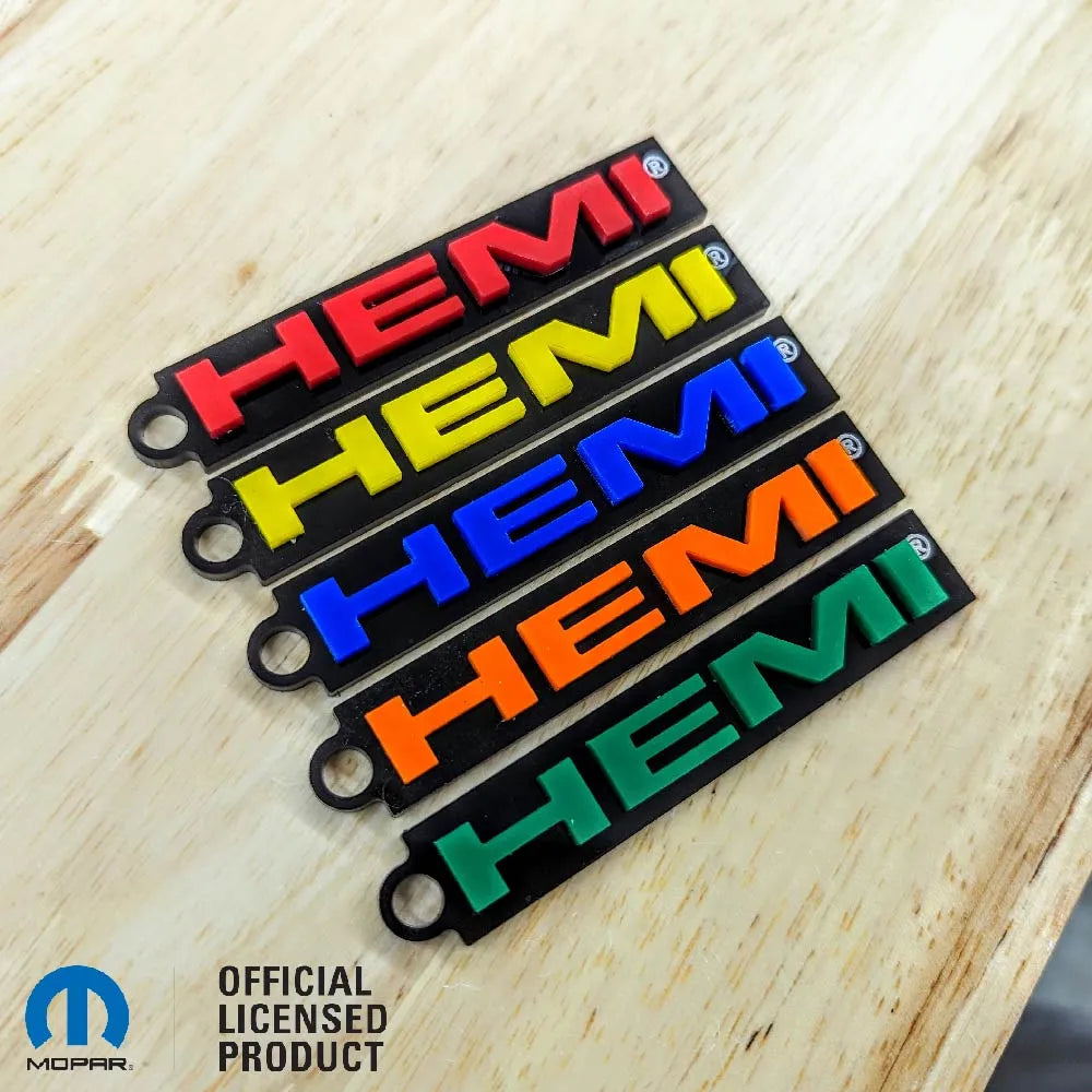 Porte-clés double couche HEMI® - Plusieurs couleurs disponibles - Produit sous licence officielle