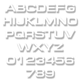 Individual letters - Build Tough Font - White